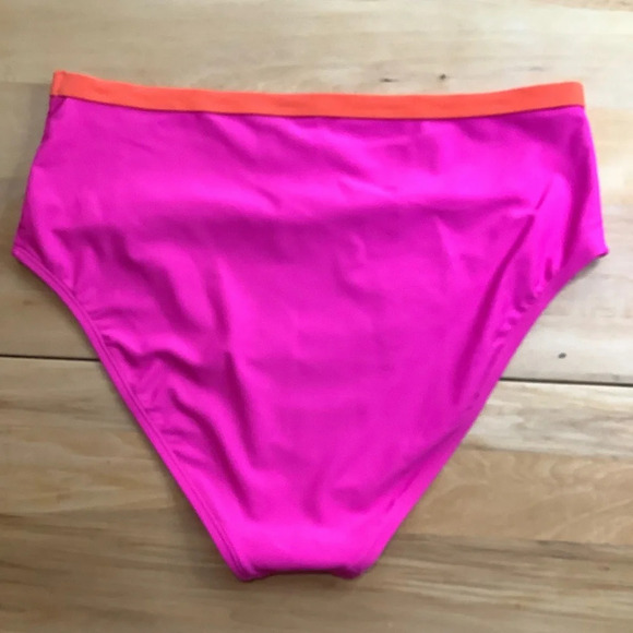 CUPSHE Colorblock One Shoulder Bikini Top & High Rise Bottoms Set - Picture 7 of 16